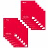 C-Line Products One-Subject Notebook, 70 Page, Wide Ruled, Red, 12PK 22044